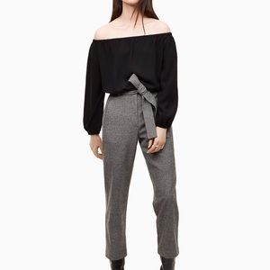 Aritzia grey tweed pants